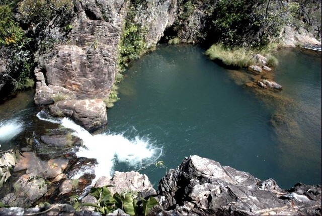 Photo de la cachoeira sur la rivière Macoquinho - Chapada dos Veadeiros - Etat de Goiás