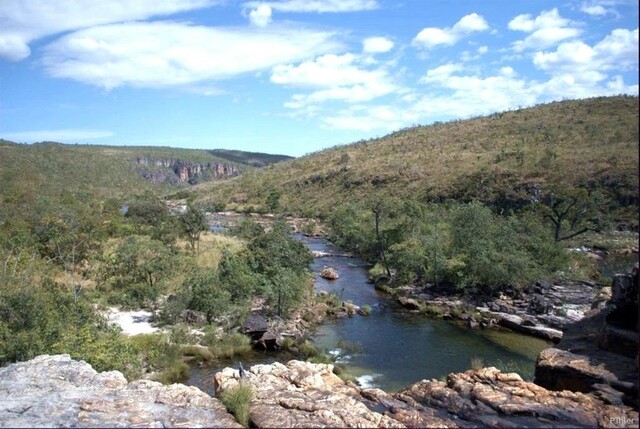 Photo des cataractes de la rivière Couros - Chapada dos Veadeiros - Etat de Goiás