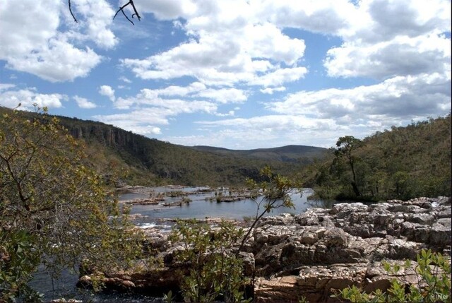 Photo des cataractes de la rivière Couros - Chapada dos Veadeiros - Etat de Goiás