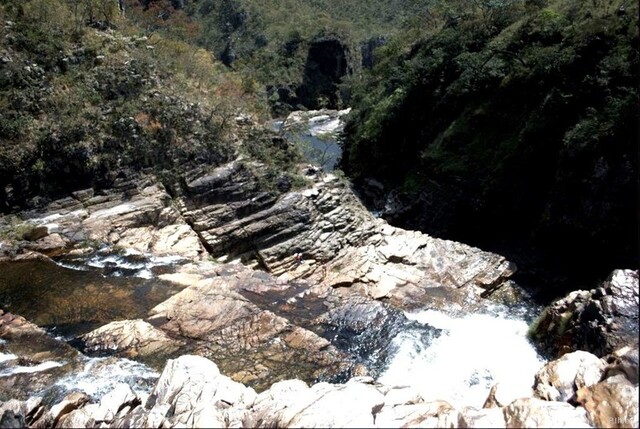 Photo des cataractes de la rivière Couros - Chapada dos Veadeiros - Etat de Goiás