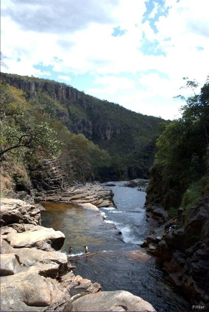 Photo des cataractes de la rivière Couros - Chapada dos Veadeiros - Etat de Goiás