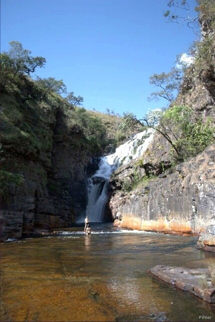 Photo des cataractes de la rivière Couros - Chapada dos Veadeiros - Etat de Goiás