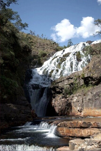 Photo des cataractes de la rivière Couros - Chapada dos Veadeiros - Etat de Goiás